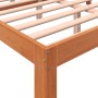 Estructura cama con cabecero madera pino marrón cera 140x190 cm