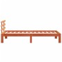 Bettgestell mit Kopfteil aus wachsbraunem Kiefernholz, 100 x 200 cm von , Betten und Lattenroste - Ref: Foro24-844272, Preis:...