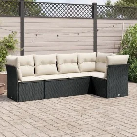5-piece garden furniture set with black synthetic rattan cushions by , Garden sets - Ref: Foro24-3249435, Price: 318,10 €, Di...