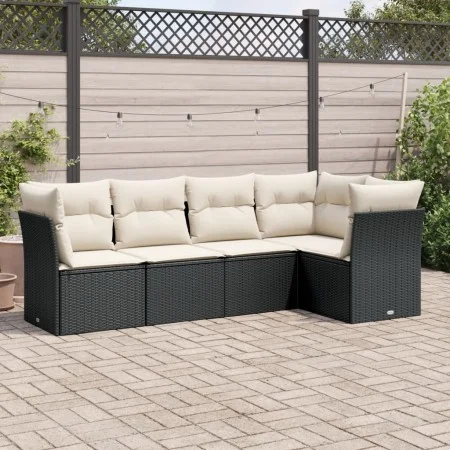 5-piece garden furniture set with black synthetic rattan cushions by , Garden sets - Ref: Foro24-3249435, Price: 318,10 €, Di...