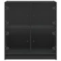 Auxiliary cabinet with black glass doors 68x37x75.5 cm by , Sideboards - Ref: Foro24-836379, Price: 77,68 €, Discount: %