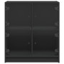 Zusatzschrank mit schwarzen Glastüren 68x37x75,5 cm von , Sideboards - Ref: Foro24-836379, Preis: 77,68 €, Rabatt: %