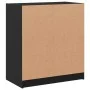 Armario auxiliar con puertas de vidrio negro 68x37x75,5 cm de , Aparadores - Ref: Foro24-836379, Precio: 76,74 €, Descuento: %