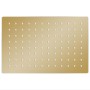 Cabezal ducha efecto lluvia acero inox cuadrado dorado 30x20cm