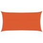 Toldo de vela rectangular HDPE naranja 160 g/m² 3x6m