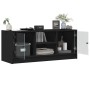 TV-Möbel mit schwarzen Glastüren 102x37x42 cm von , TV-Möbel - Ref: Foro24-836372, Preis: 65,67 €, Rabatt: %