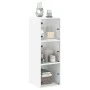 Wall-mounted cabinet with white glass doors 35x37x100 cm by , Lockers and storage cabinets - Ref: Foro24-836483, Price: 63,40...