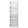 Wall-mounted cabinet with white glass doors 35x37x100 cm by , Lockers and storage cabinets - Ref: Foro24-836483, Price: 63,40...