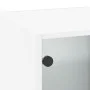 Wall-mounted cabinet with white glass doors 35x37x100 cm by , Lockers and storage cabinets - Ref: Foro24-836483, Price: 63,40...