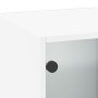 Wandmöbel mit weißen Glastüren 35x37x100 cm von , Schließfächer und Lagerschränke - Ref: Foro24-836483, Preis: 64,18 €, Rabat...