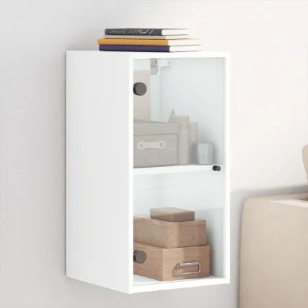 Wandmöbel mit weißen Glastüren 35x37x68,5 cm von , Schließfächer und Lagerschränke - Ref: Foro24-836476, Preis: 42,58 €, Raba...