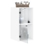 Wall-mounted cabinet with white glass doors 35x37x68.5 cm by , Lockers and storage cabinets - Ref: Foro24-836476, Price: 43,0...