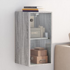 Wandmöbel mit grauen Sonoma-Glastüren 35x37x68,5 cm von , Schließfächer und Lagerschränke - Ref: Foro24-836481, Preis: 46,27 ...