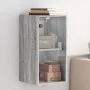 Mueble de pared puertas de vidrio gris Sonoma 35x37x68,5 cm by , Lockers and storage cabinets - Ref: Foro24-836481, Price: 45...
