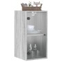 Mueble de pared puertas de vidrio gris Sonoma 35x37x68,5 cm de , Taquillas y armarios de almacenamiento - Ref: Foro24-836481,...