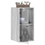 Mueble de pared puertas de vidrio gris Sonoma 35x37x68,5 cm de , Taquillas y armarios de almacenamiento - Ref: Foro24-836481,...