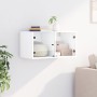 Wandmöbel mit weißen Glastüren 68,5x37x35 cm von , Schließfächer und Lagerschränke - Ref: Foro24-836497, Preis: 49,76 €, Raba...