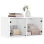 Wandmöbel mit weißen Glastüren 68,5x37x35 cm von , Schließfächer und Lagerschränke - Ref: Foro24-836497, Preis: 49,76 €, Raba...