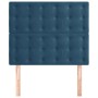 Cabeceros 2 unidades de terciopelo azul oscuro 80x5x78/88 cm