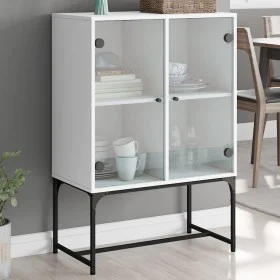 Zusatzschrank mit weißen Glastüren 69x37x100 cm von , Sideboards - Ref: Foro24-836546, Preis: 74,06 €, Rabatt: %