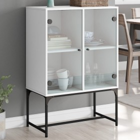 Zusatzschrank mit weißen Glastüren 69x37x100 cm von , Sideboards - Ref: Foro24-836546, Preis: 74,98 €, Rabatt: %