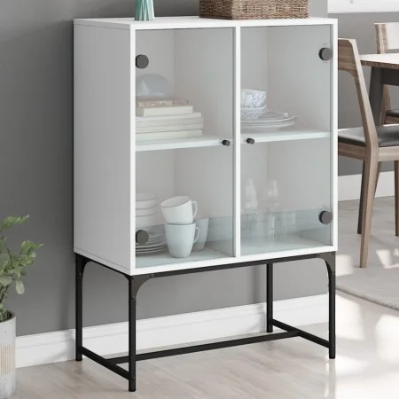 Zusatzschrank mit weißen Glastüren 69x37x100 cm von , Sideboards - Ref: Foro24-836546, Preis: 74,06 €, Rabatt: %