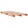 Massives Palettenbett aus wachsbraunem Kiefernholz, 90 x 200 cm von , Betten und Lattenroste - Ref: Foro24-844452, Preis: 93,...