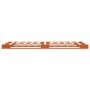 Solid wax brown pine wood pallet bed 90x200 cm by , Beds and slatted bases - Ref: Foro24-844452, Price: 93,52 €, Discount: %