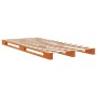 Massives Palettenbett aus wachsbraunem Kiefernholz, 90 x 200 cm von , Betten und Lattenroste - Ref: Foro24-844452, Preis: 93,...