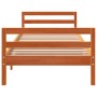 Estructura de cama madera maciza de pino marrón cera 80x200 cm de , Camas y somieres - Ref: Foro24-844486, Precio: 115,74 €