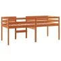 Cama alta madera maciza de pino marrón cera 75x190 cm de , Camas y somieres - Ref: Foro24-844484, Precio: 125,96 €, Descuento: %