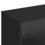 Regal mit Türen Holzwerkstoff schwarz 136x37x142 cm von , Bücherregale und Regale - Ref: Foro24-3206525, Preis: 258,19 €, Rab...