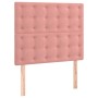 Cabeceros 2 unidades de terciopelo rosa 80x5x78/88 cm