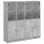 Regal mit Türen Holzwerkstoff grau 136x37x142 cm von , Bücherregale und Regale - Ref: Foro24-3206527, Preis: 293,96 €, Rabatt: %