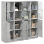 Regal mit Türen Holzwerkstoff grau 136x37x142 cm von , Bücherregale und Regale - Ref: Foro24-3206527, Preis: 293,96 €, Rabatt: %