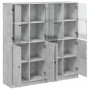 Regal mit Türen Holzwerkstoff grau 136x37x142 cm von , Bücherregale und Regale - Ref: Foro24-3206527, Preis: 293,96 €, Rabatt: %