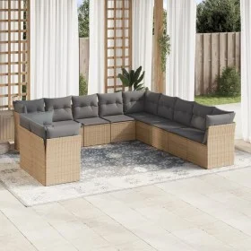 Set von 11-teiligen Gartensofas mit beigen Kissen aus synthetischem Rattan von , Gartensets - Ref: Foro24-3217879, Preis: 684...