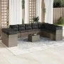 11-piece garden sofa set and gray synthetic rattan cushions by , Garden sets - Ref: Foro24-3217870, Price: 648,56 €, Discount: %