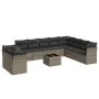 11-piece garden sofa set and gray synthetic rattan cushions by , Garden sets - Ref: Foro24-3217870, Price: 648,56 €, Discount: %