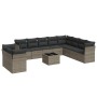 11-teiliges Gartensofa-Set und graue synthetische Rattankissen von , Gartensets - Ref: Foro24-3217870, Preis: 639,33 €, Rabat...