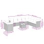 11-teiliges Gartensofa-Set und graue synthetische Rattankissen von , Gartensets - Ref: Foro24-3217870, Preis: 639,33 €, Rabat...