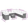 Set Gartensofas 12 Stück Kissen synthetisches Rattan schwarz von , Gartensets - Ref: Foro24-3217885, Preis: 768,29 €, Rabatt: %