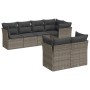 7-piece garden sofa set with gray PE rattan cushions by , Garden sets - Ref: Foro24-3217900, Price: 441,21 €, Discount: %
