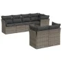 7-piece garden sofa set with gray PE rattan cushions by , Garden sets - Ref: Foro24-3217900, Price: 439,81 €, Discount: %