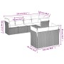 7-piece garden sofa set with gray PE rattan cushions by , Garden sets - Ref: Foro24-3217900, Price: 441,21 €, Discount: %
