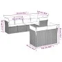 7-piece garden sofa set with gray PE rattan cushions by , Garden sets - Ref: Foro24-3217900, Price: 439,81 €, Discount: %