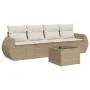 Garden sofa set with cushions 5 pieces beige synthetic rattan by , Garden sets - Ref: Foro24-3221087, Price: 387,15 €, Discou...