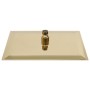 Cabezal ducha efecto lluvia acero inox cuadrado dorado 30x20cm