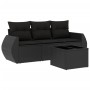 Set mit 4 Gartensofas mit Kissen Kunstrattan schwarz von , Gartensets - Ref: Foro24-3221064, Preis: 264,01 €, Rabatt: %