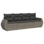 Garden sofa set 4 pieces with gray synthetic rattan cushions by , Garden sets - Ref: Foro24-3221079, Price: 271,34 €, Discoun...